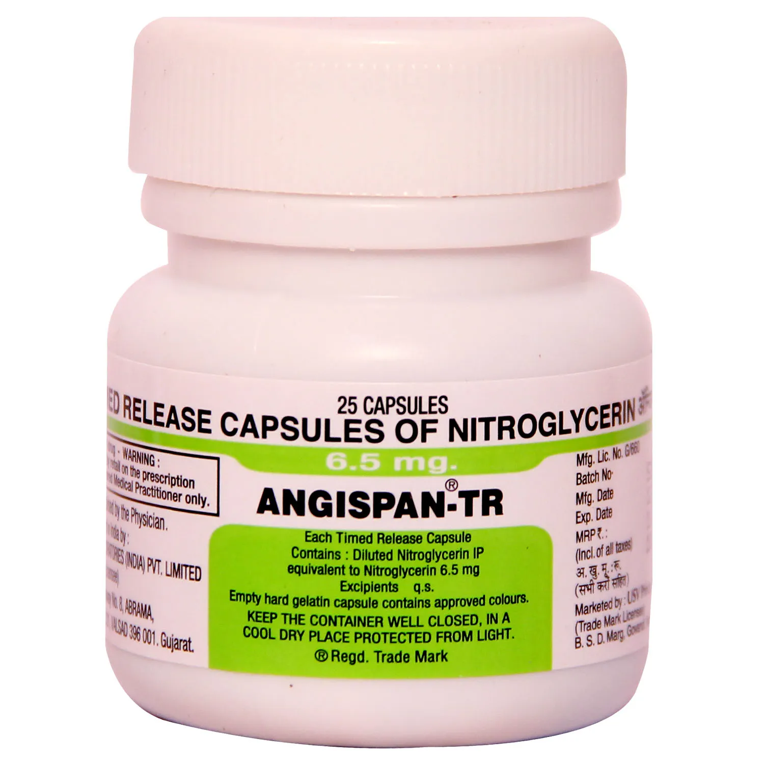 angispan tr 6.5 mg Angispan Tr 6.5 Mg (Nitroglycerin) - Image 1