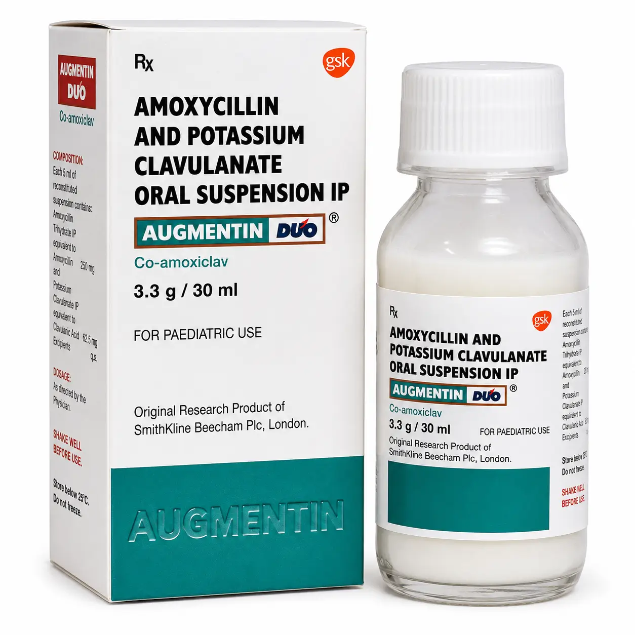 augmentin duo syrup Augmentin Duo Syrup (Amoxicillin/Clavulanic Acid) - Image 1