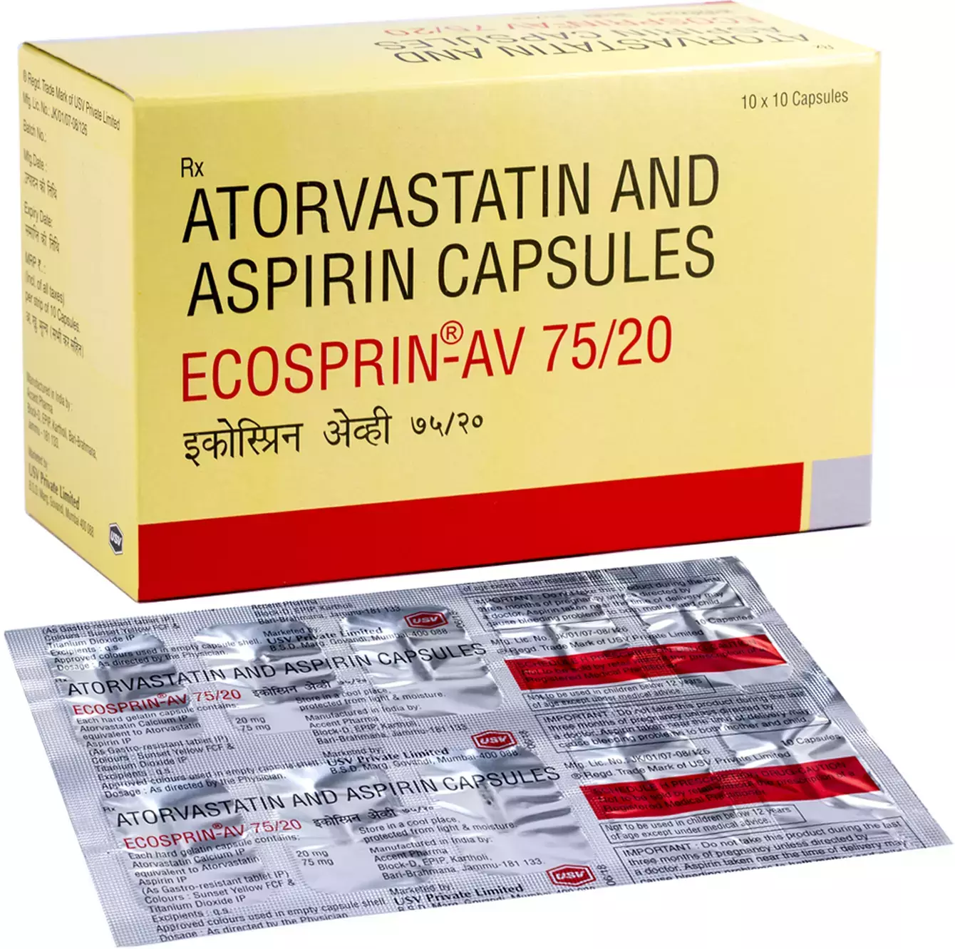 ecosprin av 75-20 Ecosprin Av 75/20 (Atorvastatin/Aspirin) - Image 1