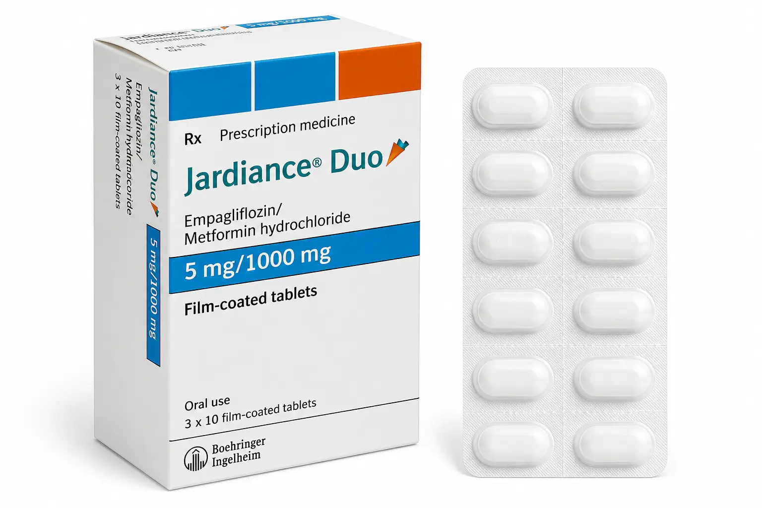 jardiance met 5_1000 Jardiance Met 5Mg/1000Mg (Empagliflozin/Metformin) - Image 1