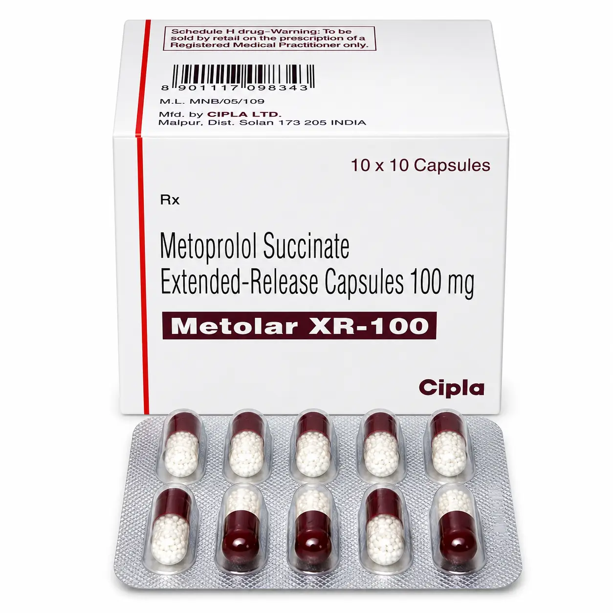 metolar xe 100 mg Metolar Xr 100 Mg (Metoprolol) - Image 1