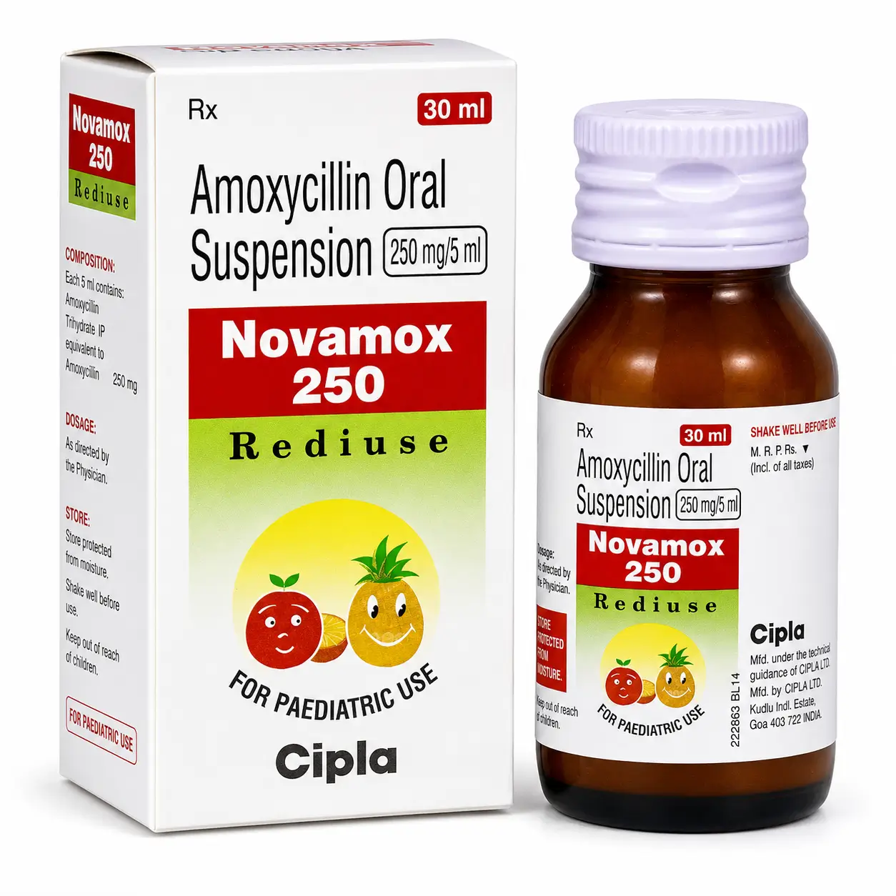 novamox syrup 250 Novamox Syrup 250 (Amoxycillin) - Image 1