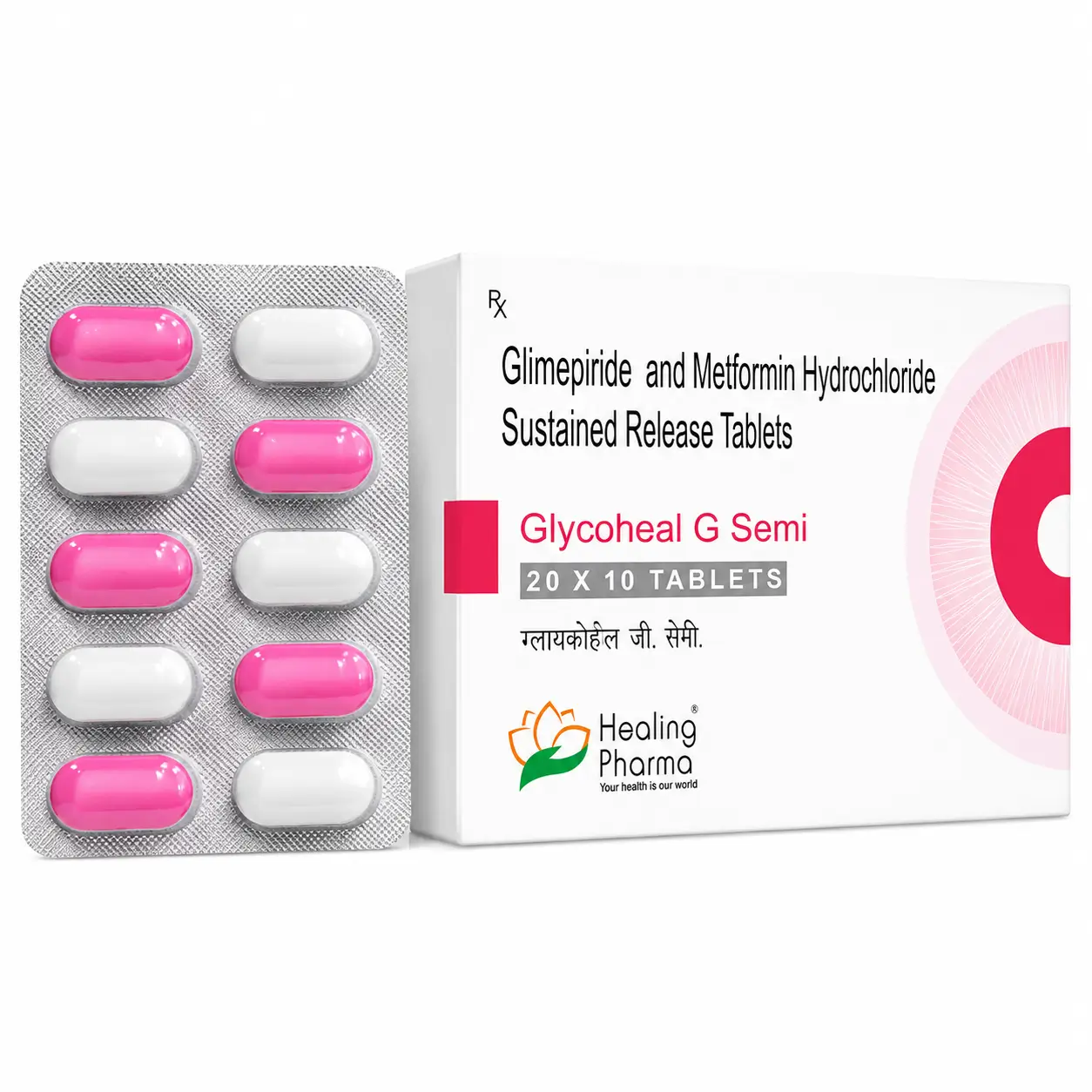 glycoheal g semi 0.5_500 Glycoheal G Semi (Glimepiride/Metformin) - Image 1