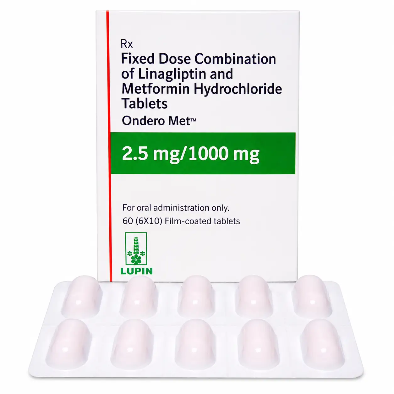 ondero met 2.5_1000 Ondero Met 2.5Mg/1000Mg (Linagliptin/Metformin) - Image 1