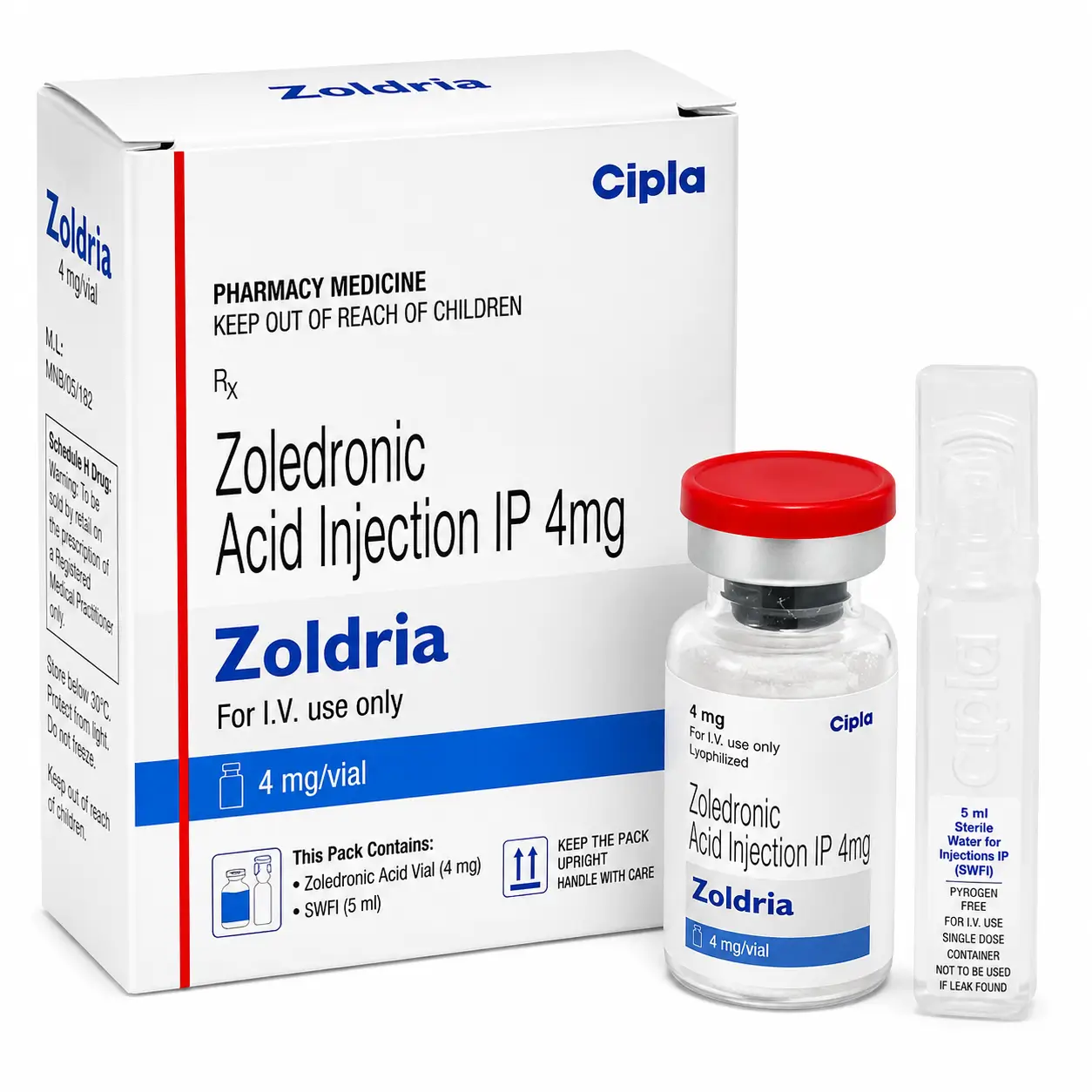 zoldria injection Zoldria 4 Mg Injection (Zoledronic Acid) - Image 1