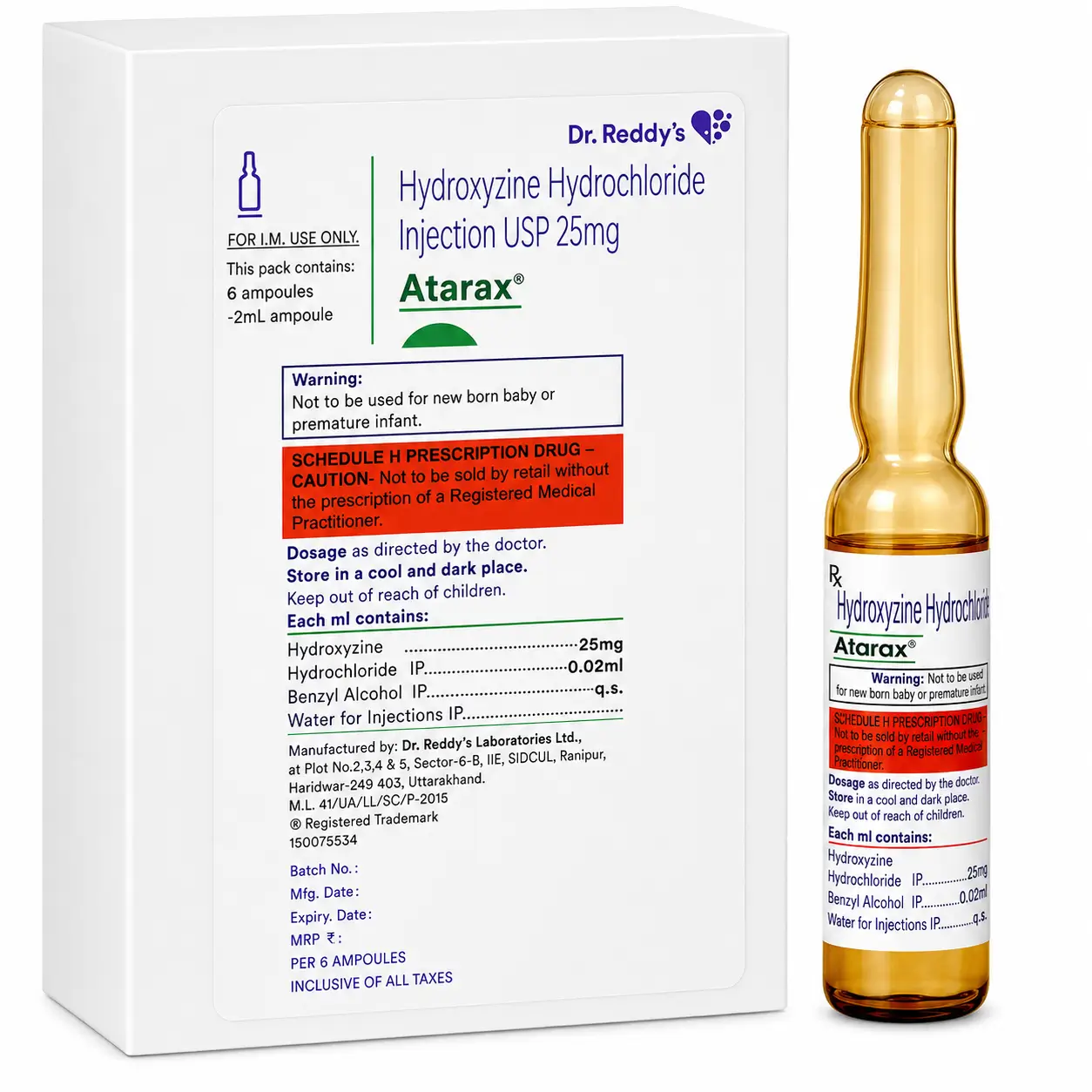 atarax 25 injection Atarax 25 Injection (Hydroxyzine) - Image 1