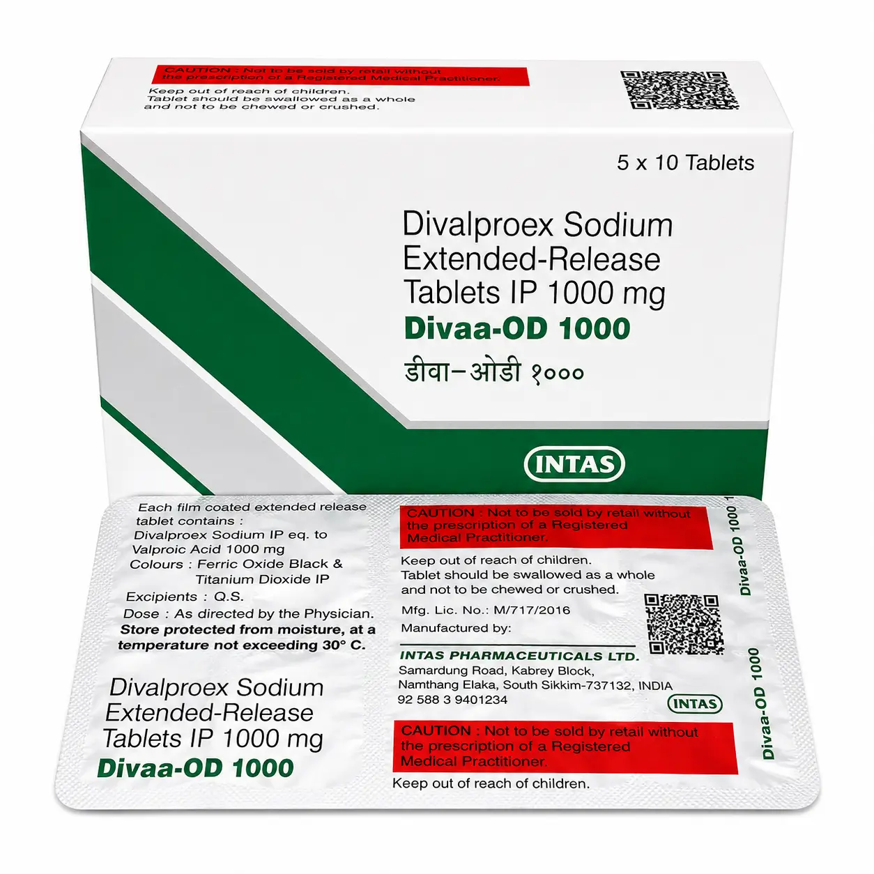 divaa od 1000 Divaa Od 1000 Mg (Divalproex Sodium) - Image 1