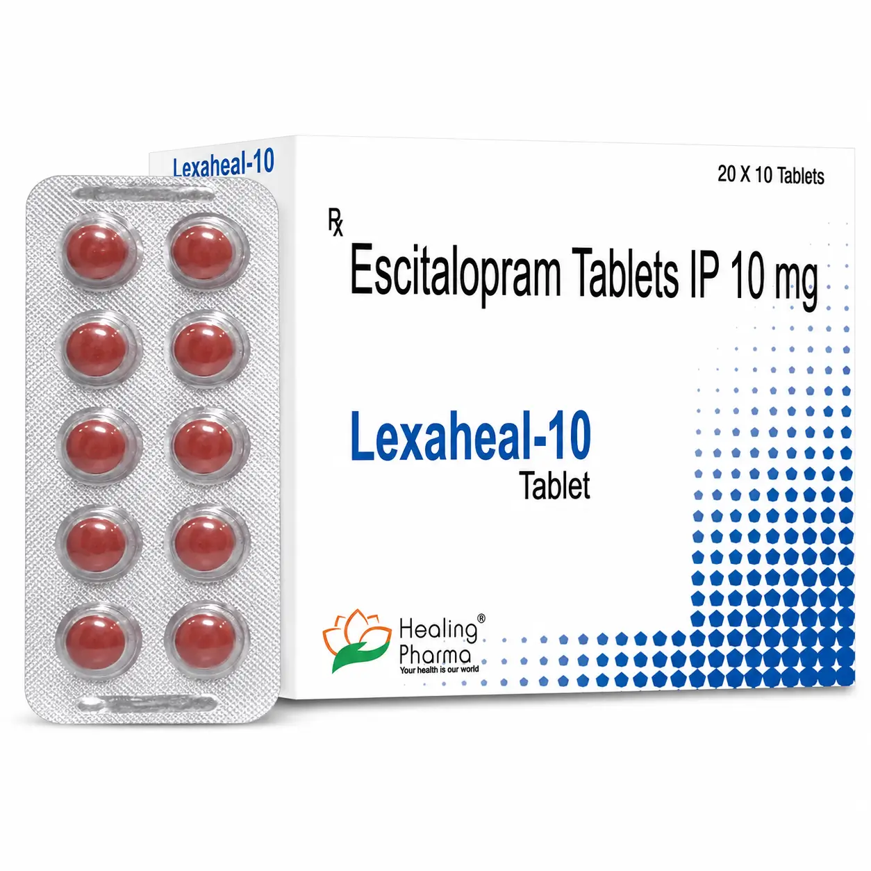 lexaheal 10 Lexaheal 10 Mg (Escitalopram) - Image 1