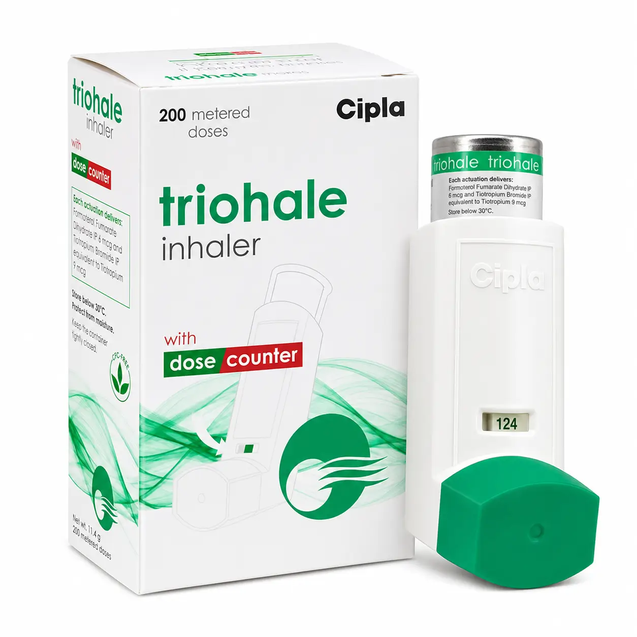 triohale inhaler Triohale Inhaler (Tiotropium/Formoterol/Ciclesonide) - Image 1