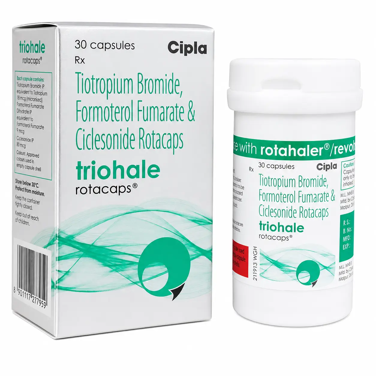 triohale rotacaps Triohale Rotacaps (Tiotropium/Formoterol/Ciclesonide) - Image 1