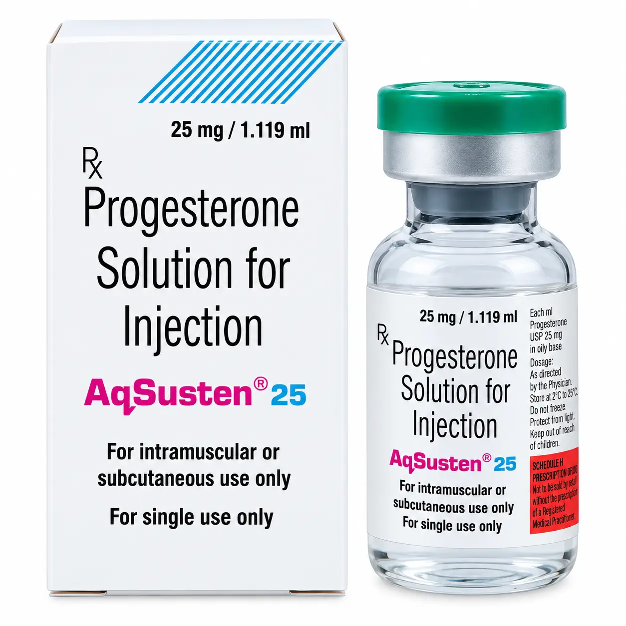 aqsusten 25 Aqsusten 25 Mg Injection (Progesterone) - Image 1