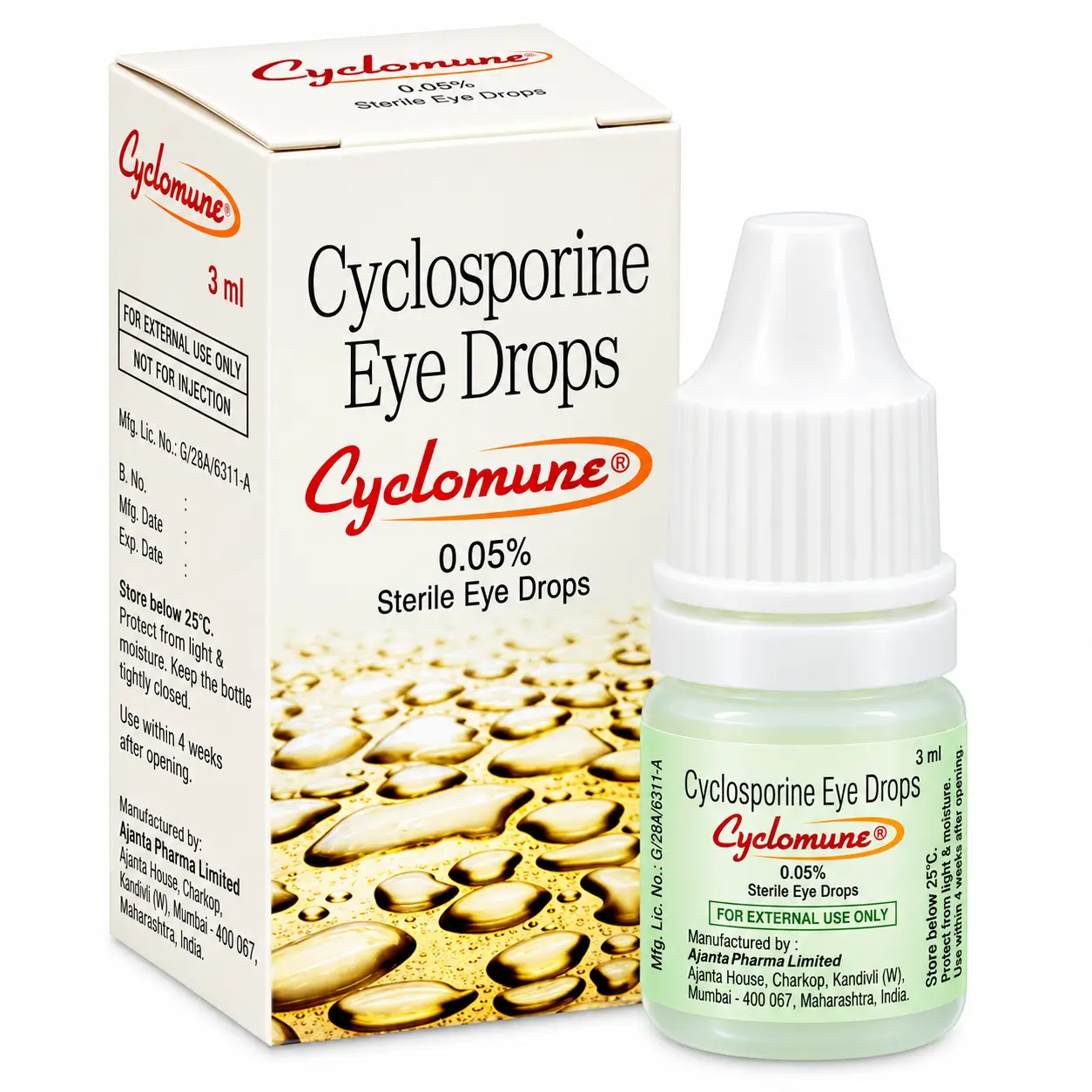 cyclomune 0.05 Cyclomune 0.05% Eye Drop (Cyclosporin) - Image 1