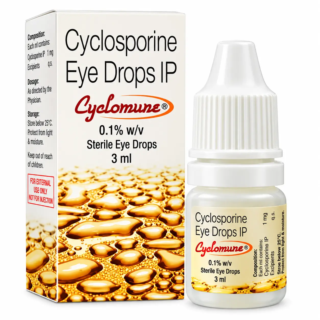 cyclomune 0.1 Cyclomune 0.1% Eye Drop (Cyclosporin) - Image 1