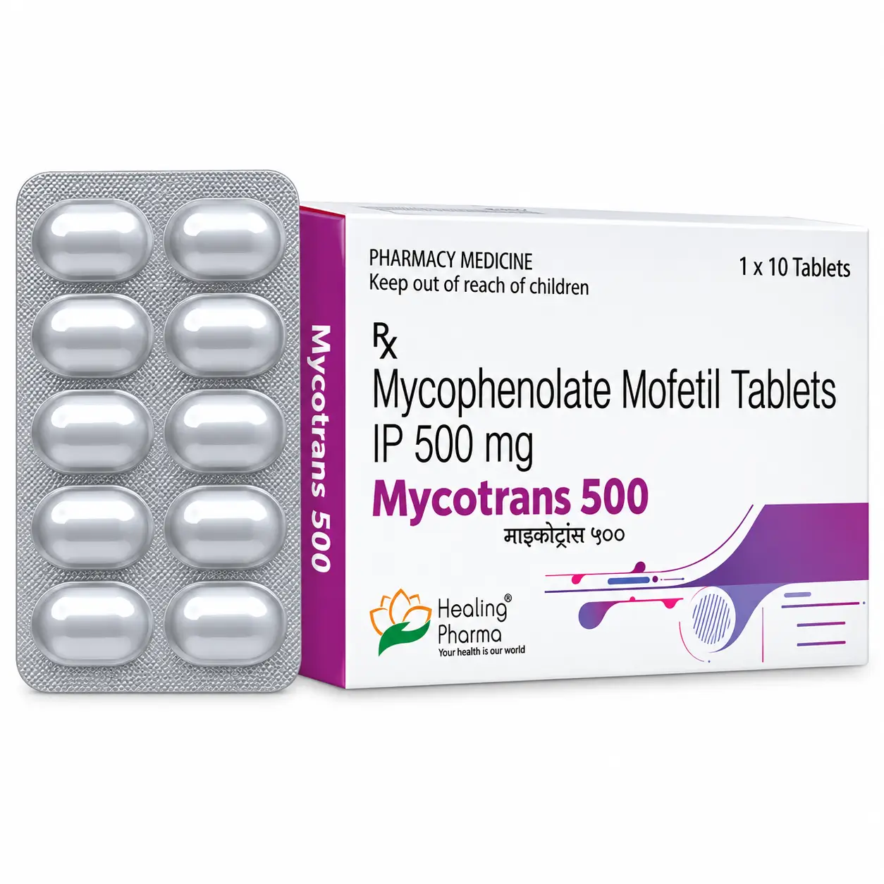 mycotrans 500 Mycotrans 500 Mg (Mycophenolate Mofetil) - Image 1