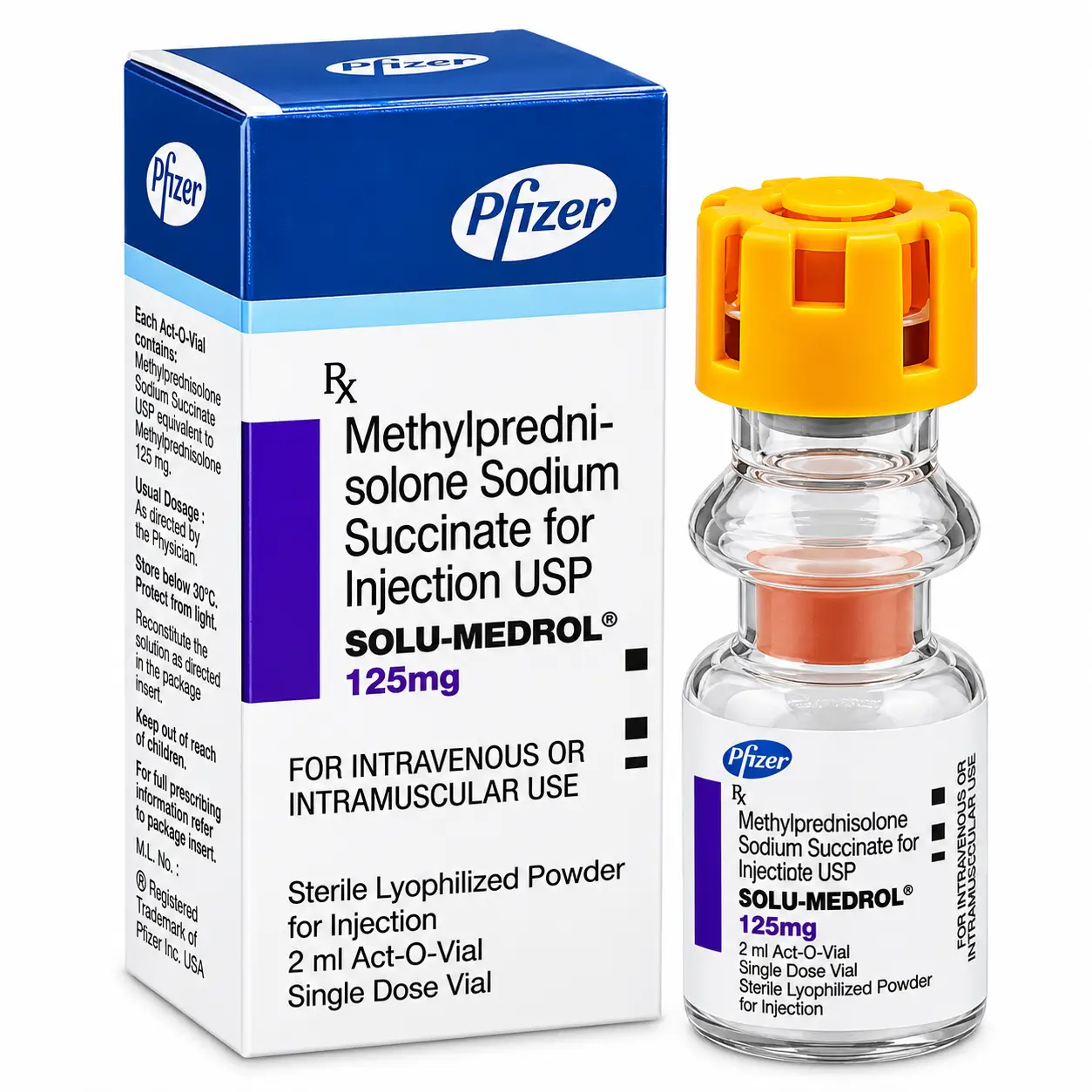 solu medrol 125 Solu-Medrol 125 Mg Injection (Methylprednisolone) - Image 1