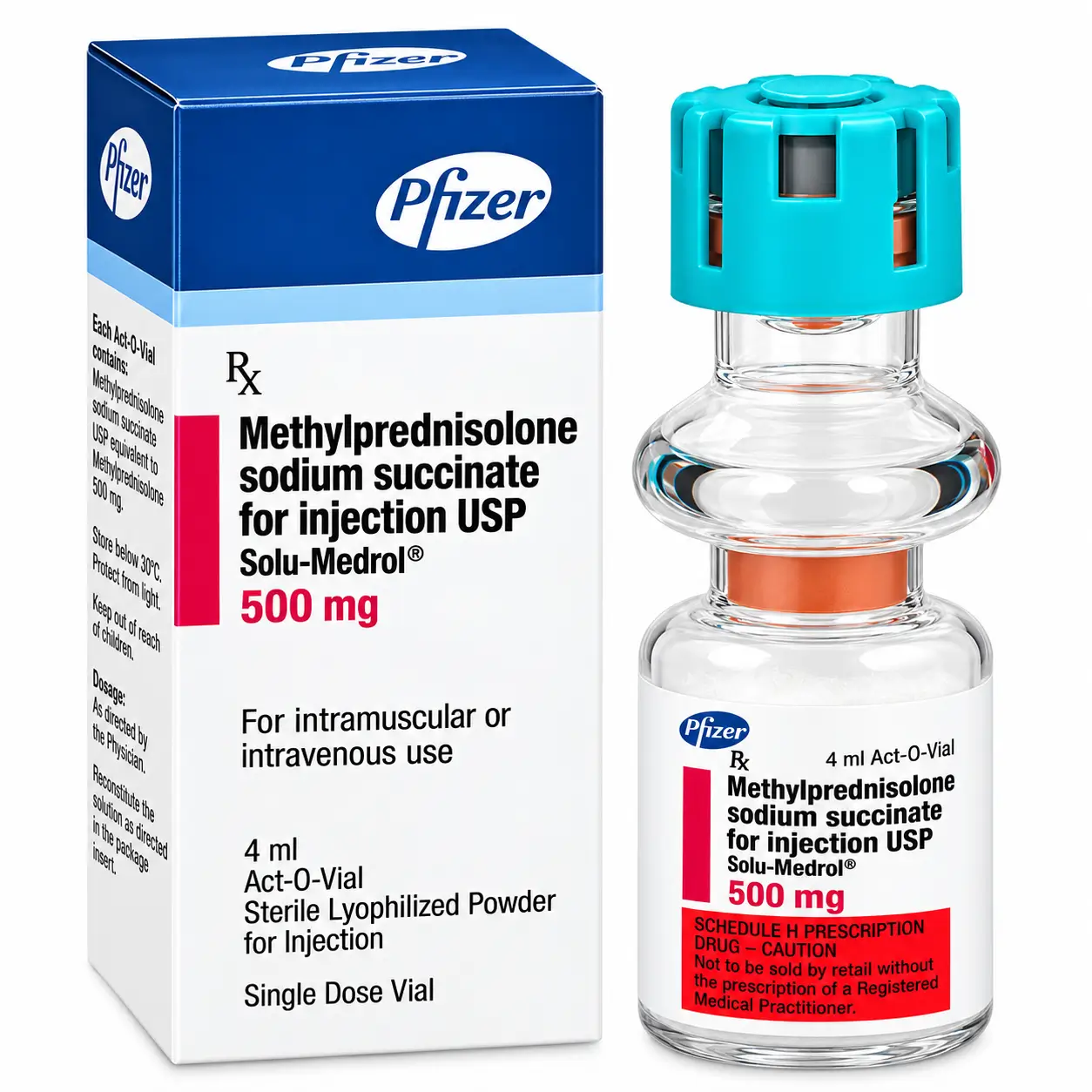 solu medrol 500 Solu-Medrol 500 Mg Injection (Methylprednisolone) - Image 1